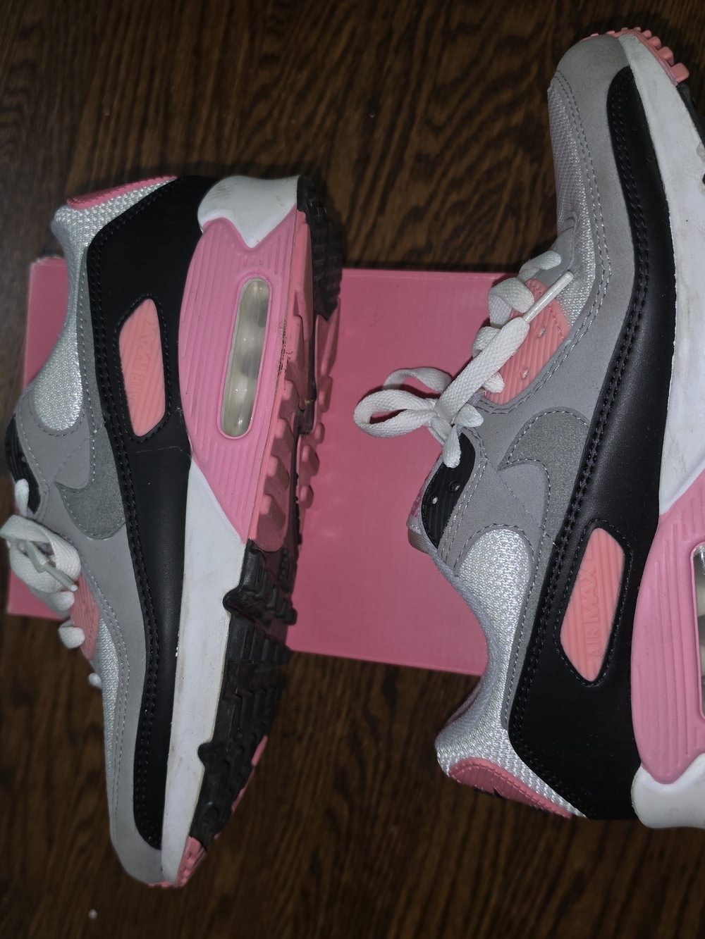 Nike Women’s Gray, Pink & Black Air-Style Sneakers - Picture 4 of 11